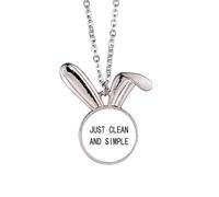 no/no Just Clean And Simple Art Deco Fashion Coniglio collana ciondolo coniglietto animale gioielli regalo