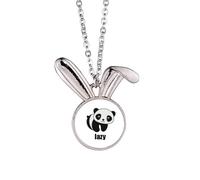 no/no Lazy Lovely Cartoon Panda Cat Fat Rabbit collana ciondolo coniglietto animale gioielli regalo