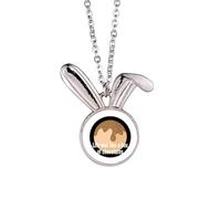 no/no Life was like a box of chotes - Collana con ciondolo a forma di coniglietto, idea regalo
