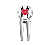 no/no Love Men Women Art Deco Fashion Golf Divot Tool Golf Marker Strumento di riparazione