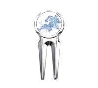 no/no mappa eu punto di riferimento geografia wordcloud Golf Divot Tool Golf Ball Marker Strumento di riparazione