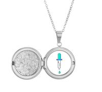 no/no Medaglione con ciondolo a forma di apparato con contagocce, ideale come regalo di compleanno