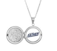 no/no Medaglione per collana con scritta "Father Entry Identifies Belong" (lingua italiana non garantita)
