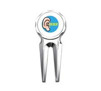no/no Memorial Anniversary Ear Care Protect Golf Divot Tool Golf Ball Marker Strumento di riparazione