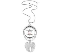 no/no Misery Loves Company - Collana con ciondolo a forma di ali d'angelo, stile art déco, con, Medio