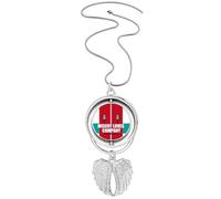no/no Misery Loves Company - Collana con ciondolo a forma di ali d'angelo, stile art déco, con, Medio