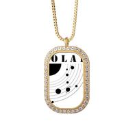 no/no Monili dorati di cristallo del diamante del pendente della collana del sistema solare delle traiettorie planetarie locali