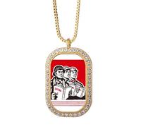 no/no Monili d'oro di cristallo del diamante del pendente della collana di produzione di propaganda educativa rossa della Cina