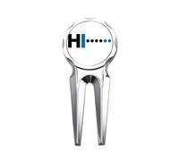no/no Morse Code Hello Dot Line Expression Golf Divot Tool Golf Marker Strumento di riparazione