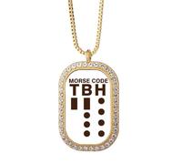 no/no morse code hstly espresso punto linea collana pendente diamante cristallo gioielli d'oro