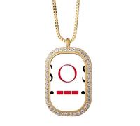 no/no Morse Code Rescue Point Line Expression collana ciondolo diamante cristallo gioielli d'oro
