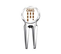 no/no Morse Code Skyline Expression Golf Divot Tool Golf Marker Strumento di riparazione