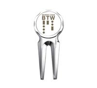 no/no Morse Code Way Art Deco Fashion Golf Divot Tool Golf Marker Strumento di riparazione