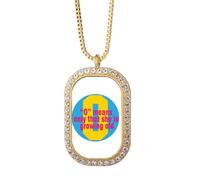 no/no Mother Loves Old Hard Art Deco Fashion collana pendente diamante cristallo gioielli d'oro