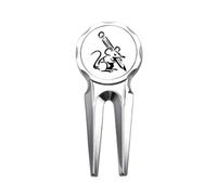 no/no Mouse Clever Scrittura Contorno Squisito Golf Divot Tool Golf Marker Strumento di Riparazione