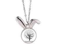 no/no Music Trees Flourish Art Deco Fashion Rabbit collana ciondolo coniglietto animale gioielli regalo
