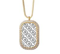 no/no Nota che scrive i modelli di sigillo della collana del pendente dei monili