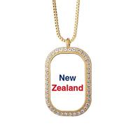 no/no Nuovi colori della bandiera rappresentativa della collana del pendente dei monili d'oro di cristallo del