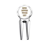 no/no Once Bitten Twice Shy Art Deco Fashion Golf Divot Tool Golf Marker Strumento di riparazione