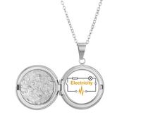 no/no Onda Elettrica Interruttore Resistenza Batteria Locket Collana Tenere Immagine Gioielli Regalo di Compleanno