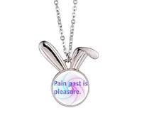 no/no Painful Past Sle - Collana con ciondolo a forma di coniglio esagonale, idea regalo