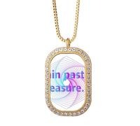 no/no Painful Past Sle Hexagon Collana Ciondolo Diamante Cristallo Gioielli Dorati