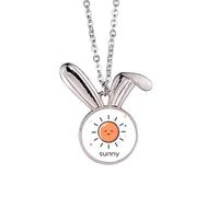 no/no Piacevole collana con ciondolo a forma di coniglietto a forma di sole, ideale come regalo