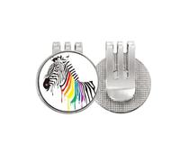 no/no Pinto LGBT Rainbow Color Pattern Golf Ball Marker Cappello Cap Clip Smalto Magnetico