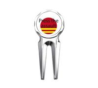 no/no Press The Assault Art Deco Fashion Golf Divot Tool Golf Marker Strumento di riparazione