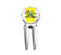 no/no Press The Assault Art Deco Fashion Golf Divot Tool Golf Marker Strumento di riparazione