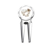 no/no Pug Rest Art Deco Fashion Golf Divot Tool Golf Ball Marker Strumento di riparazione