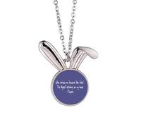 no/no Qoutes - Collana con ciondolo a forma di coniglietto con personaggi famosi che guariscono chi mi conduce come il destino, idea regalo