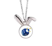 no/no Regole Dice Mahjong Art Deco Fashion Coniglio Collana Pendente Coniglio Coniglietto Animale Gioielli Regalo