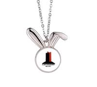 no/no Remember Lessons History Art Deco Fashion Coniglio Collana Ciondolo Bunny Animal Gioielli Regalo