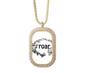 no/no Roar Bellow - Collana con ciondolo a forma di diamante, gioiello dorato
