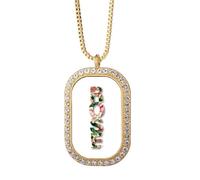 no/no Rose Blossom Love Lover Art Deco Fashion collana pendente diamante cristallo gioielli d'oro