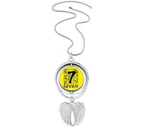no/no Seven Group - Collana con ciondolo a forma di ali d'angelo, stile Art Déco, con ciondolo girevole, Medio