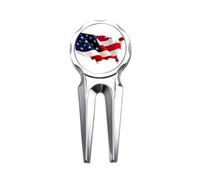 no/no Stelle e strisce Ameflag Map Golf Divot Tool Golf Ball Marker Strumento di riparazione