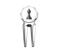 no/no Strumento per la riparazione di palline da golf a scacchiera King White Word Chess