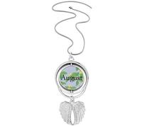 no/no Sweet Osmanthus August Design Pattern Pendant Angel Wings Rotante Collana Gioielli, Medio