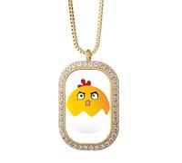 no/no uovo grido bella fcartoon collana pendente diamante cristallo gioielli d'oro