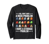No, Non Ho Un Problema di Rockhound Rock Geologo Hunter Maglia a Manica