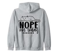 No, non oggi - Meme divertente sui gatti Felpa con Cappuccio