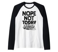 No, Non Oggi Sarcastico Dead House Fly Procrastinazione Maglia con Maniche Raglan