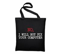 No, Non Riparerò Il Tuo Computer Jutebeutel Beutel Stoffbeutel Admin Geek Nerd