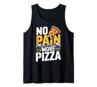 No Pain More Pizza Fitness con Scritta in Lingua Tedesca Canotta