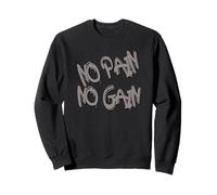 No Pain No Gain - Bold Orange Graffiti Style Felpa