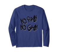 No Pain No Gain - Bold Orange Graffiti Style Maglia a Manica