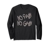 No Pain No Gain - Bold Orange Graffiti Style Maglia a Manica