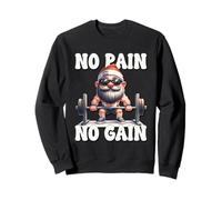 No Pain No Gain Fitness Gnome Love Weightlifting Training Felpa